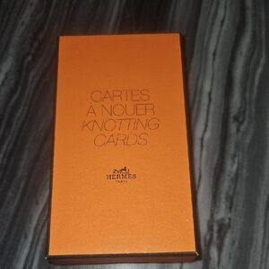Hermès Scarf Knotting Cards in Orange
